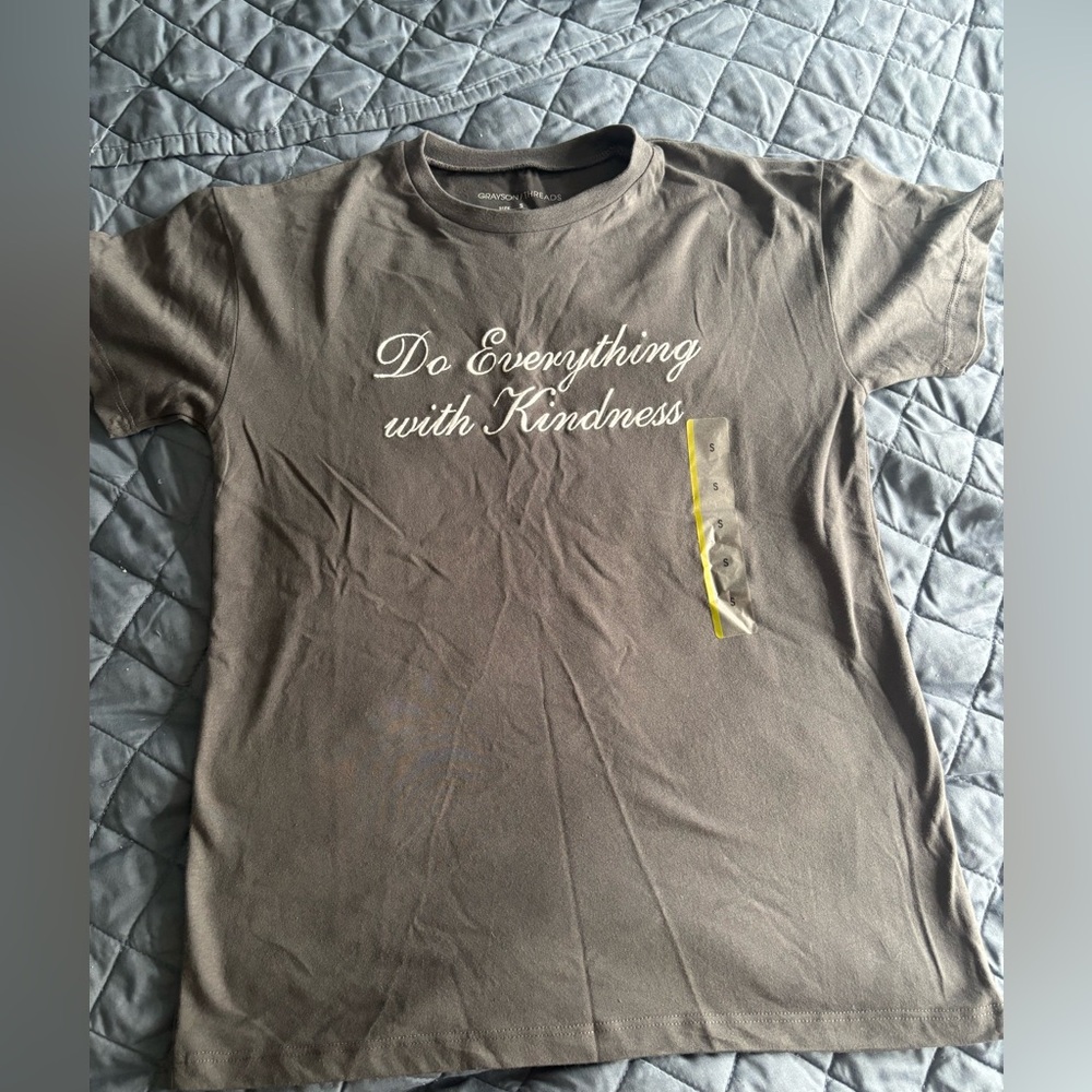 NWT Grayson Threads Grey Tee with White Graphic Design, size S